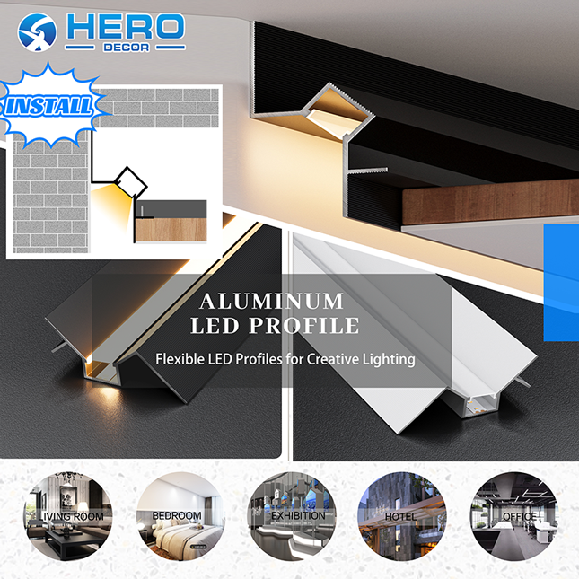 LED in Drywall Profiles Installation LED in Drywall Profiles Installation