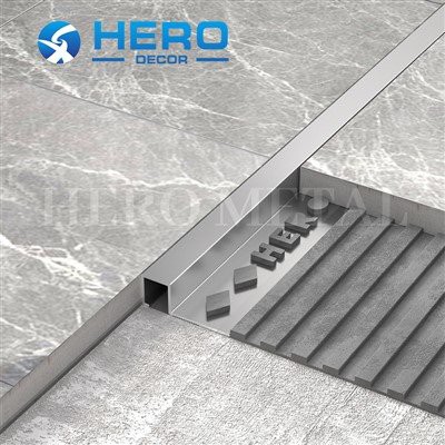 Trim Ubin Stainless Steel Lantai Persegi Logam